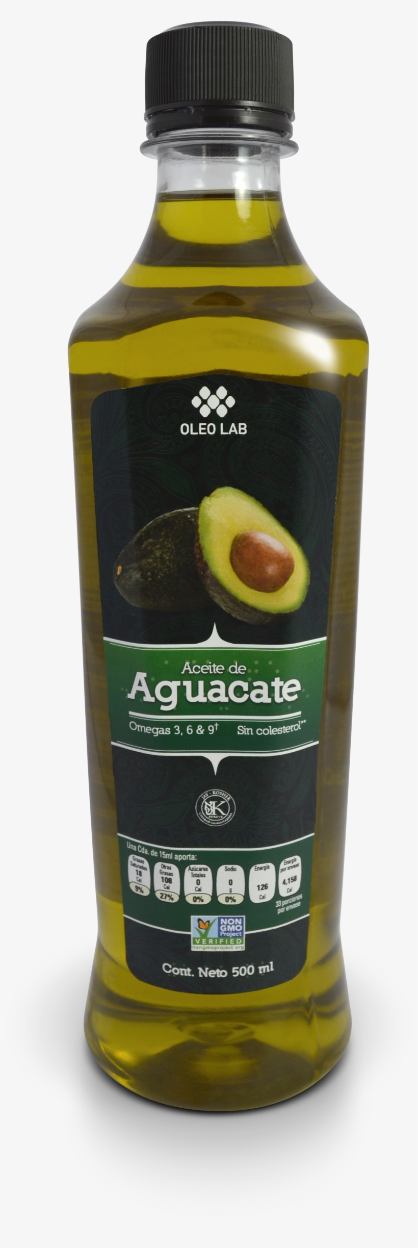 Oleolab Aceite Aguacate 500ml - Two-liter Bottle, transparent png #2129813