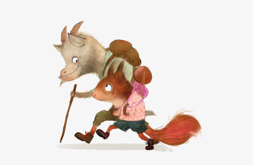 Working On My Fathers Birthday Present And Listening - Squirrel And Goat, transparent png #2129877