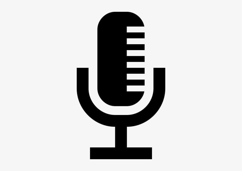 Imagen Vectorial De Silueta De Icono De Micrófono - Microphone Clipart, transparent png #2129978