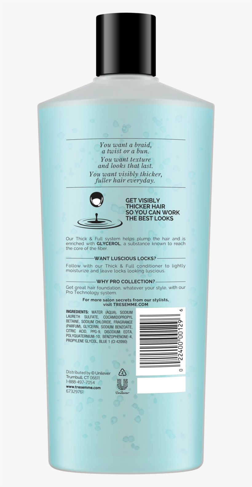 Tresemme Thick And Full Shampoo Ingredients, transparent png #2130570