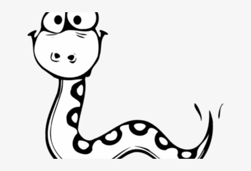 Drawn Snake Outline - Snake Clipart Black And White, transparent png #2130663