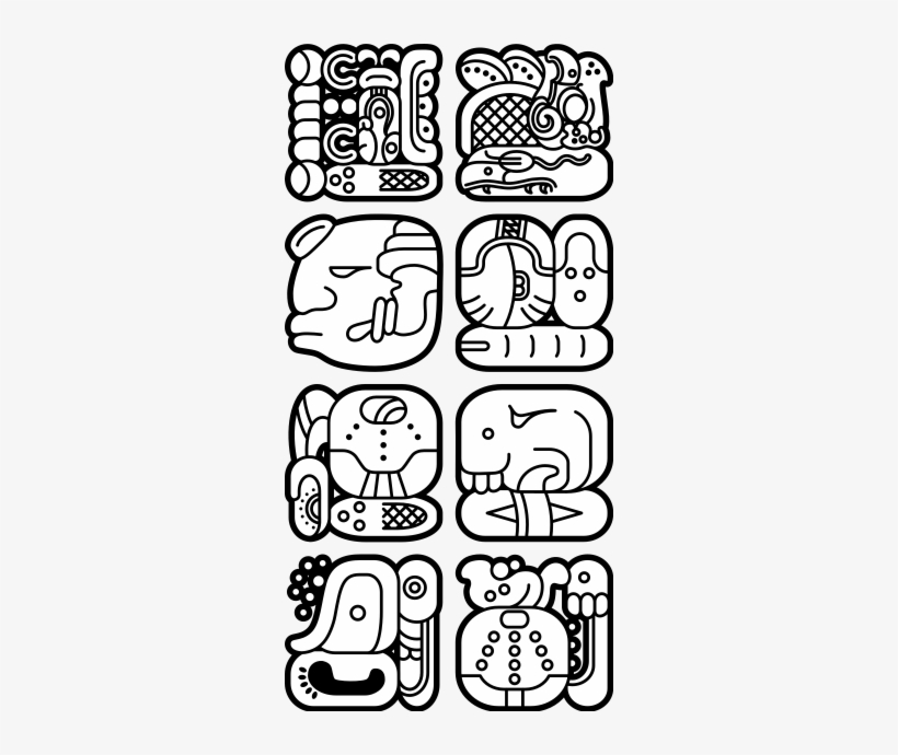 Mayan Hieroglyphics Mayan Hieroglyphics - Aztec Mayan Glyphs, transparent png #2130851