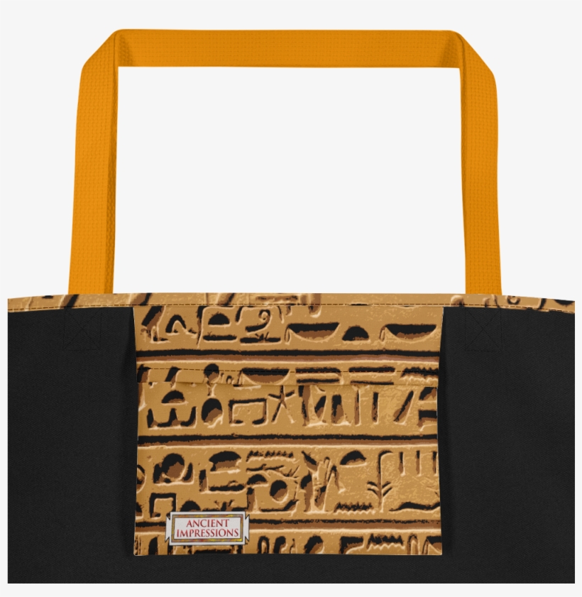 Egyptian Hieroglyphics Beach Bag - Bag, transparent png #2131237