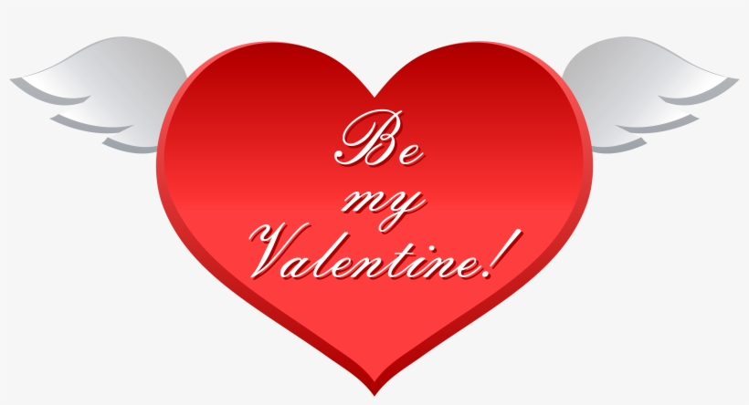 Be Valentine Heart With Wings Clip Art Imageu Gallery - Heart, transparent png #2131776