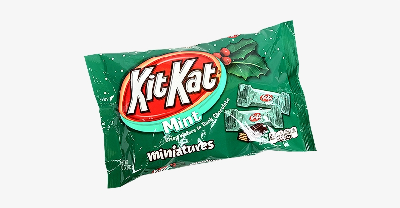 Kit Kat Dark Mint Chocolate Miniatures Holiday Candy - Kit Kat Chocolate Christmas, transparent png #2131804