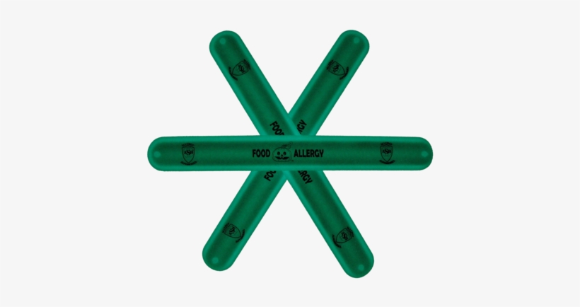 Teal Pumpkin Glow In The Dark Food Allergy Slap Bracelet - Snowflake, transparent png #2131927