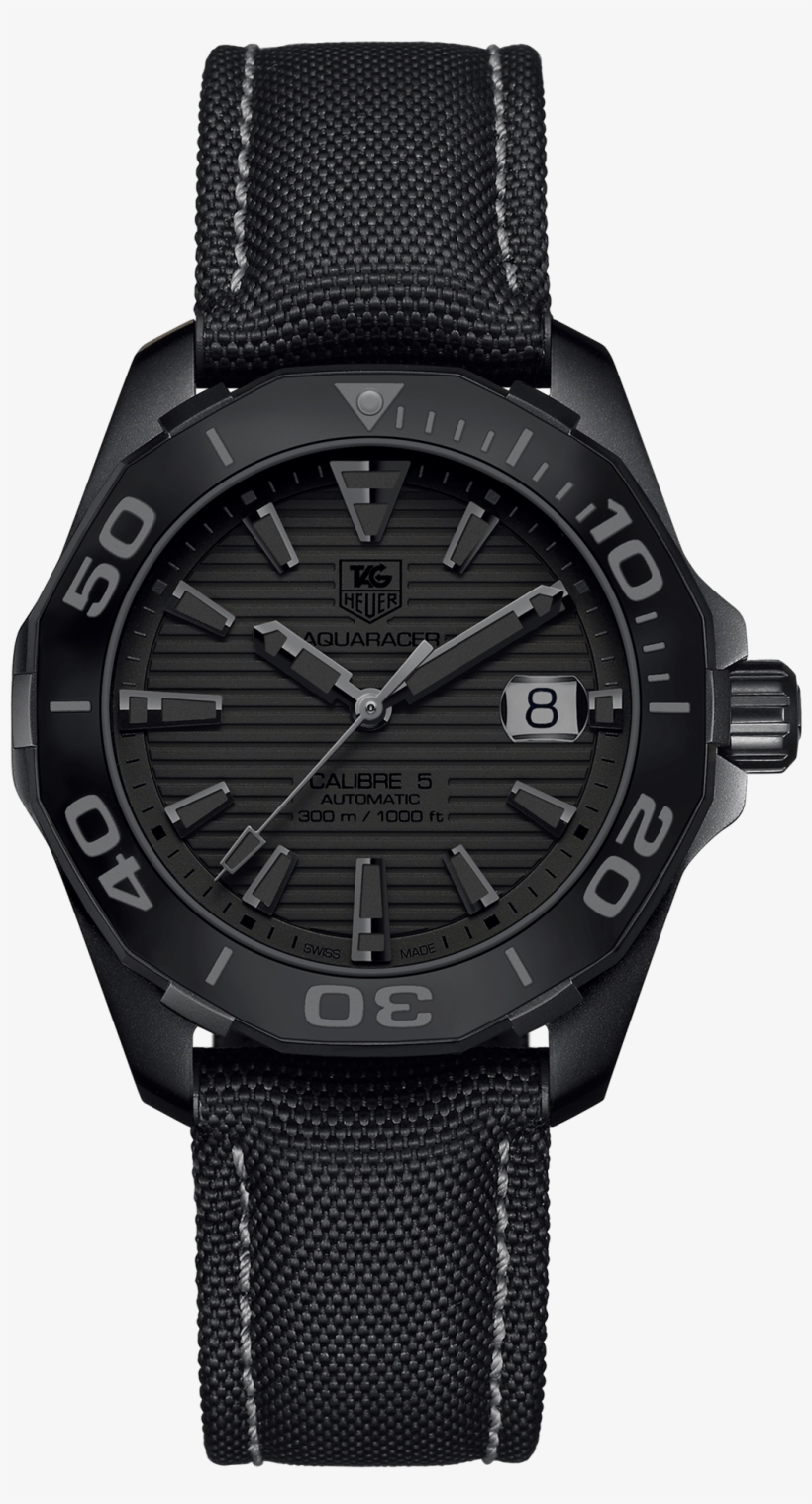 Aquaracer Calibre 5 300 M - Tag Heuer Aquaracer 'black Phantom' Way218b.fc6364, transparent png #2133132