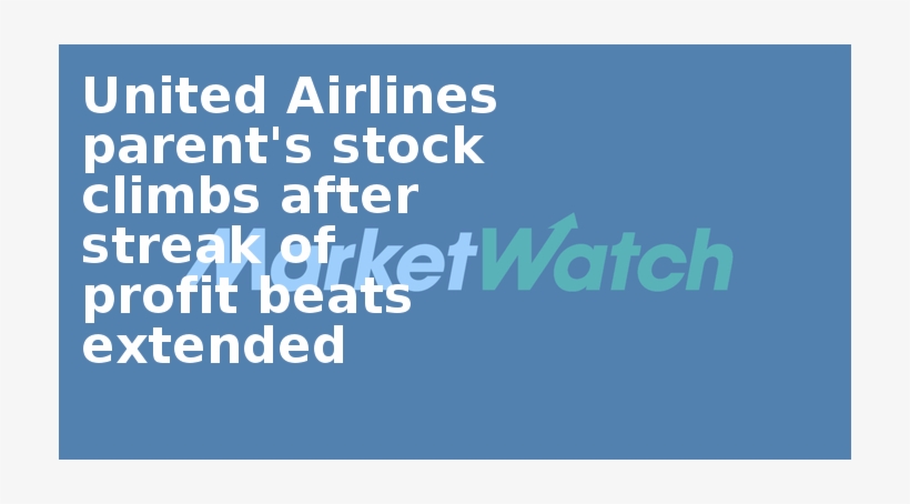 United Airlines Parent's Stock Climbs After Streak, transparent png #2134765