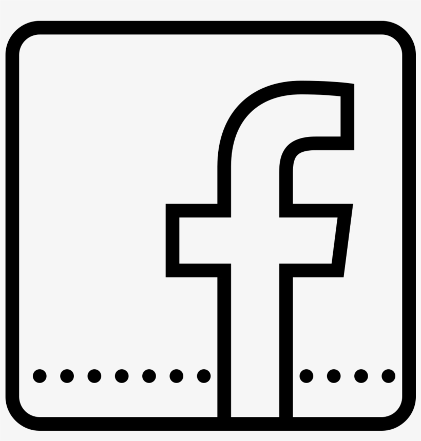 Find Us On Facebook Icon - Small Facebook Logo Black And White, transparent png #2134890