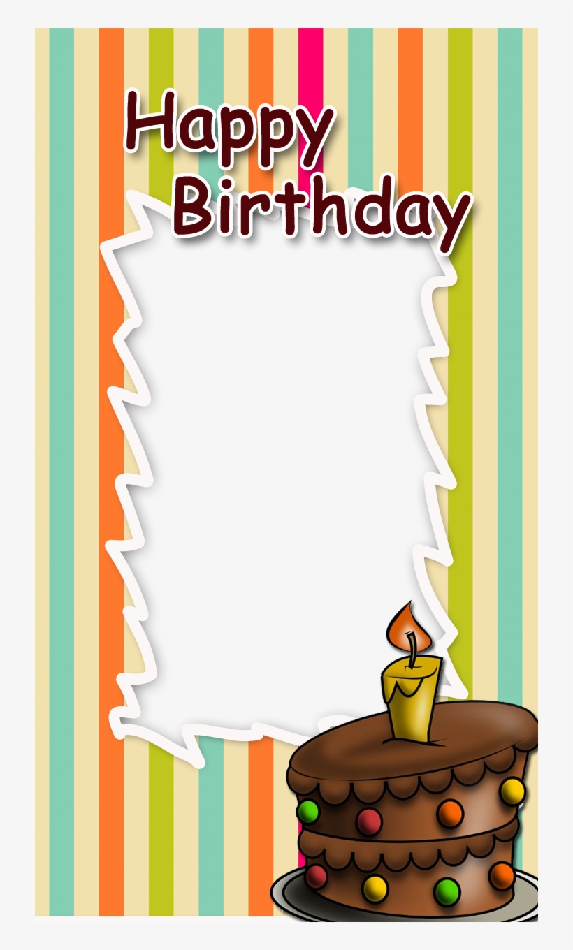 Birthday Frame With Cake Freeproducts Happy Birthday Frames Background Free Transparent Png Download Pngkey