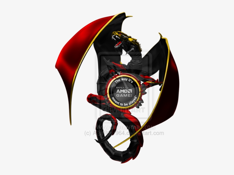 Amd Dragon Recolored White Background - Amd Dragon - Free Transparent ...