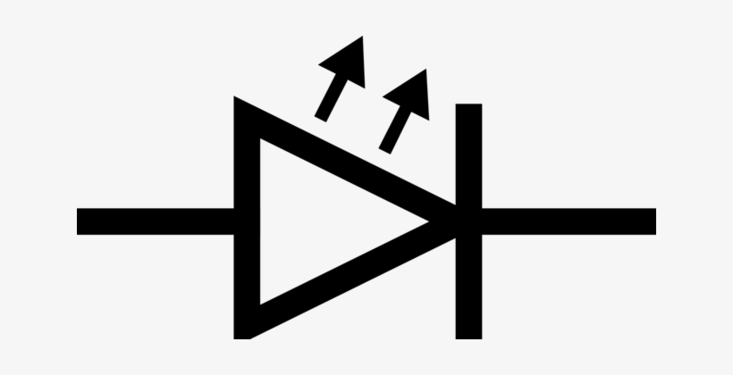 Electronic Symbol Circuit Diagram Light-emitting Diode - Light Emitting Diode Led Symbol, transparent png #2136838