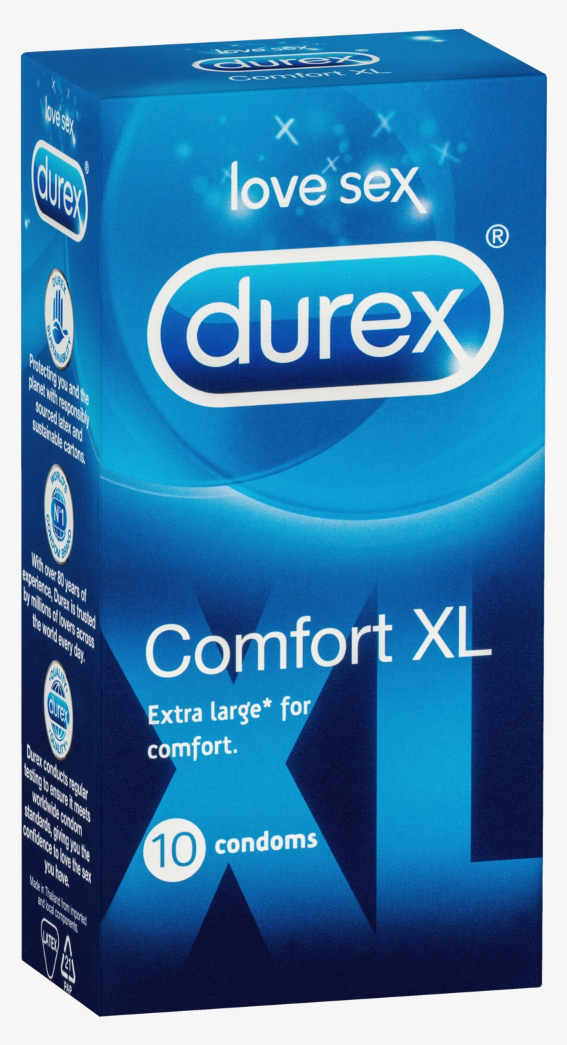 Durex Condom Comfort Xl 10 Pack - Durex Xl Power 12 Condoms, transparent png #2137459