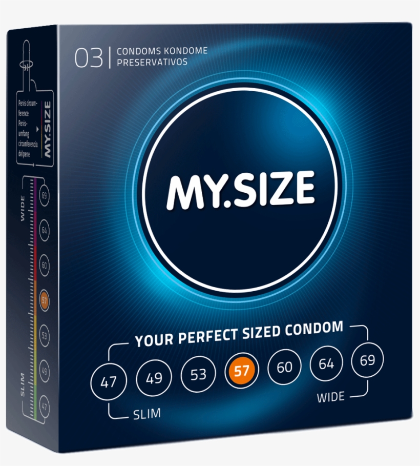 Size Condoms 3 Pack - My Size Condom 64, transparent png #2137746