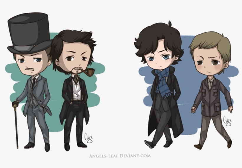 Sherlock Holmes Chibis By Angels-leaf On Deviantart카지노규칙 - Sherlock Holmes Cartoon Drawing, transparent png #2138602