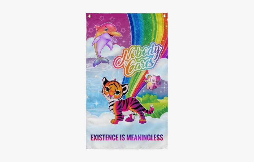 Nobody Cares Existence Is Meaningless Lisa Frank Neon - Wall, transparent png #2138671