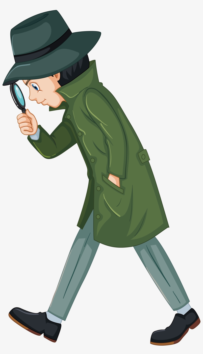 Detective Vector Sherlock Holmes - Magnifying Glass Detective, transparent png #2138783