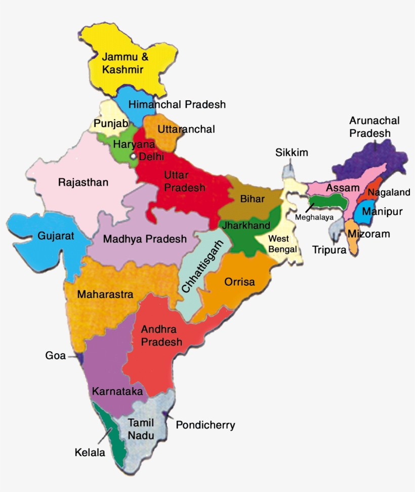 Graphic Freeuse Media Tracking Of Our Reach - India 29 States And 7 Union Territories, transparent png #2138839