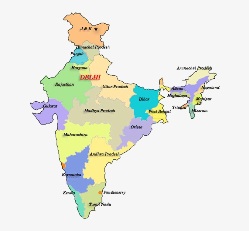 India Map Indicating States Covered Ads Areas - State Wise Tribal Population In India, transparent png #2139508