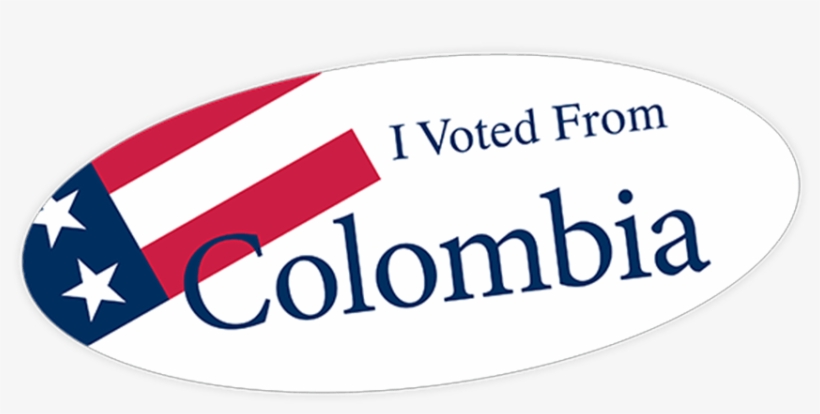 How To Vote Abroad 2018 Midterm Elections - Voted From Abroad Sticker, transparent png #2139635