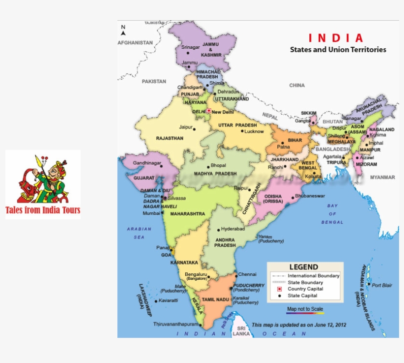 Rajasthan Tour - Full Size India Map Hd, transparent png #2139721