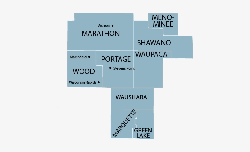 Central Coverage Area-01 - Wisconsin, transparent png #2140126