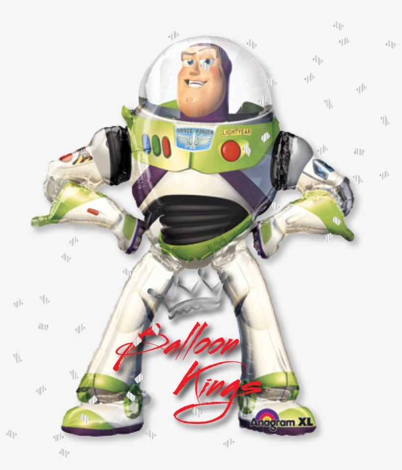 Buzz Lightyear Airwalker - 53" Buzz Lightyear Toy Story Airwalker Balloon - Mylar, transparent png #2140305