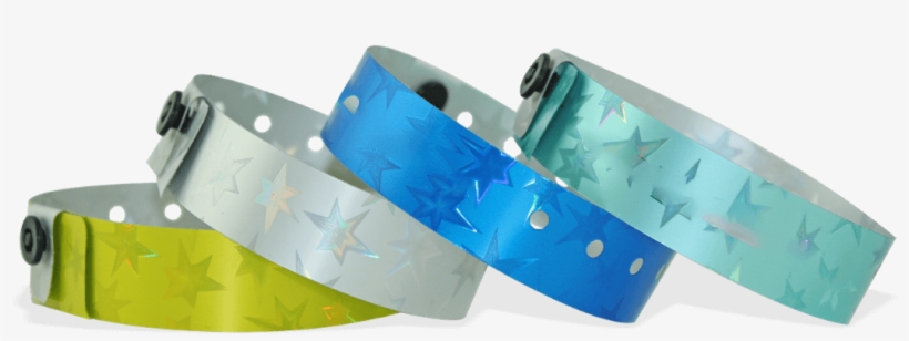 Holographic Wristbands 19 Mm Stars - Metallic Color, transparent png #2141000