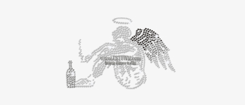Customizable Fallen Angel Hotfix Rhinestone Transfer - Hotfix, transparent png #2141084