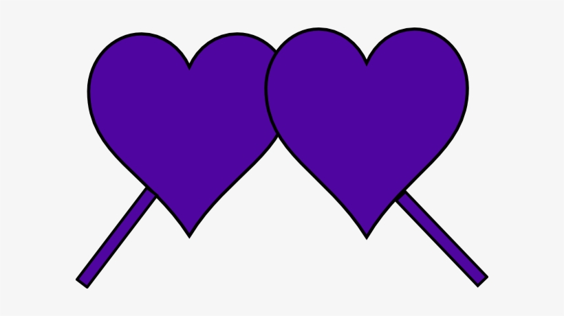 How To Set Use Purple Hearts Down Lines Clipart, transparent png #2142019