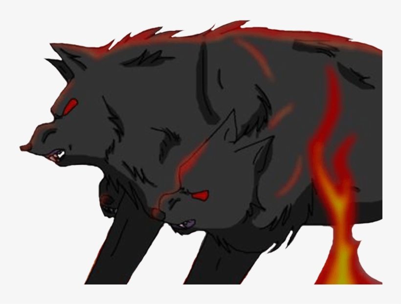 Cerberus From Wolf Song Looking To The Left With Fire - Song, transparent png #2142115