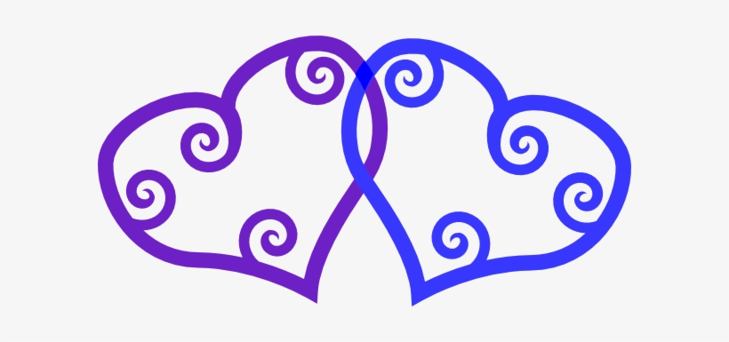 Heart Blue Purple 2 Svg Clip Arts 600 X 305 Px, transparent png #2142163