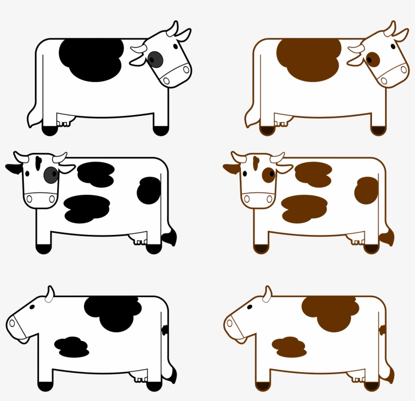 This Free Icons Png Design Of Black And Brown Cows, transparent png #2142361