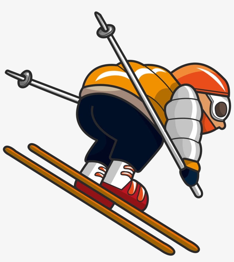 Extreme Sport Skiing Clip Png Free Download - Cartoon Sport, transparent png #2142847