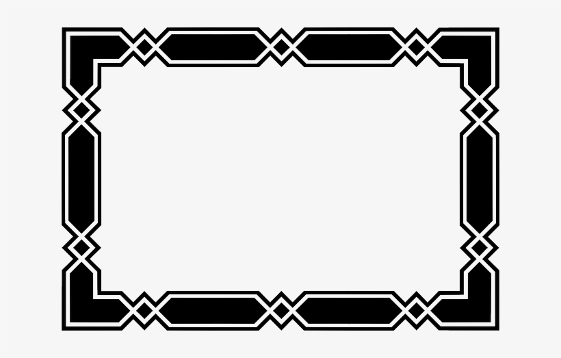 Black, Border, Frame, Geometric, Plain, Simple - Black And White Border Design, transparent png #2143749