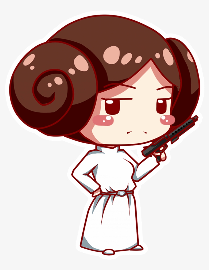 15 Cartoon Princess Leia Png For Free On Mbtskoudsalg - Chibi Star Wars Princess Leia, transparent png #2144699