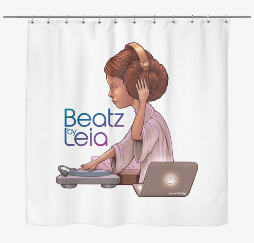 Star Wars Beatz By Leia Shower Curtain - Girl, transparent png #2144928