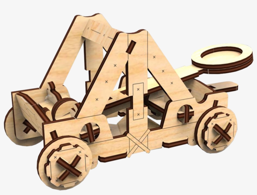 Catapult - Wooden Block, transparent png #2145173