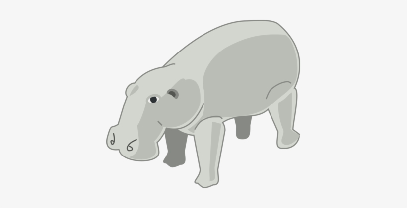 Hippopotamus Cartoon Drawing Download - Hippopotamus Cartoon Png, transparent png #2145552
