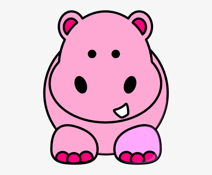 Pink Hippo Svg Clip Arts 486 X 600 Px, transparent png #2145916