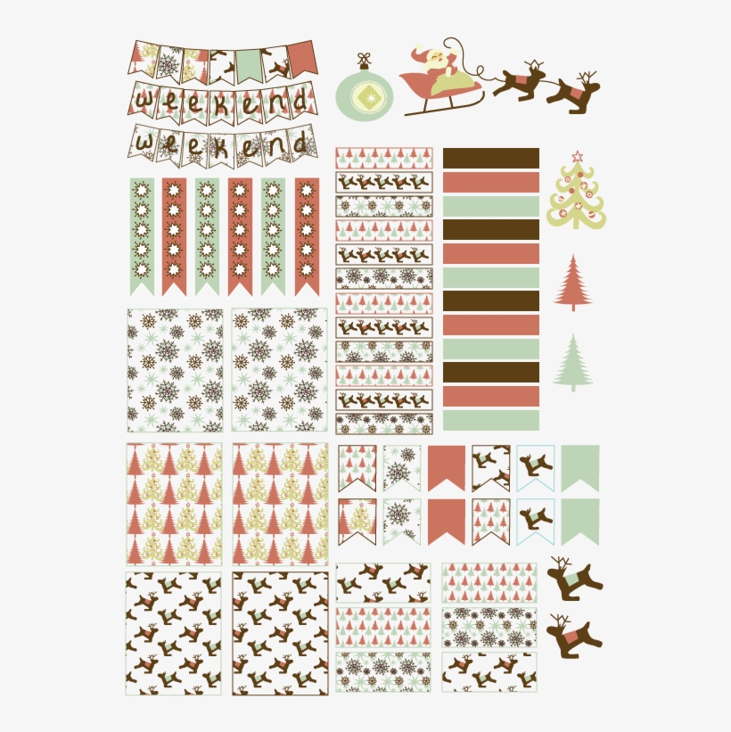 Free Planner Stickers Printable - Christmas Planner Stickers Printable, transparent png #2146132