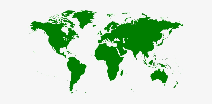 World Map - World Map Vector Green, transparent png #2146754