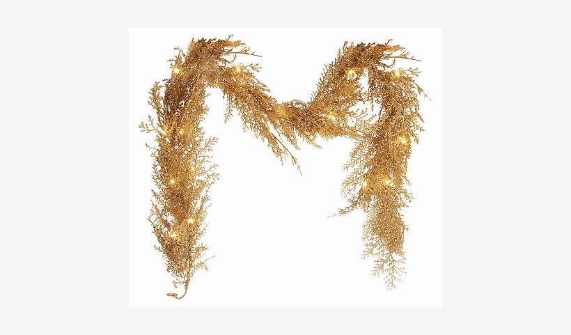 Lit Sparkling Cedar Twig 22" Wreath Or 4' Garland, transparent png #2147764