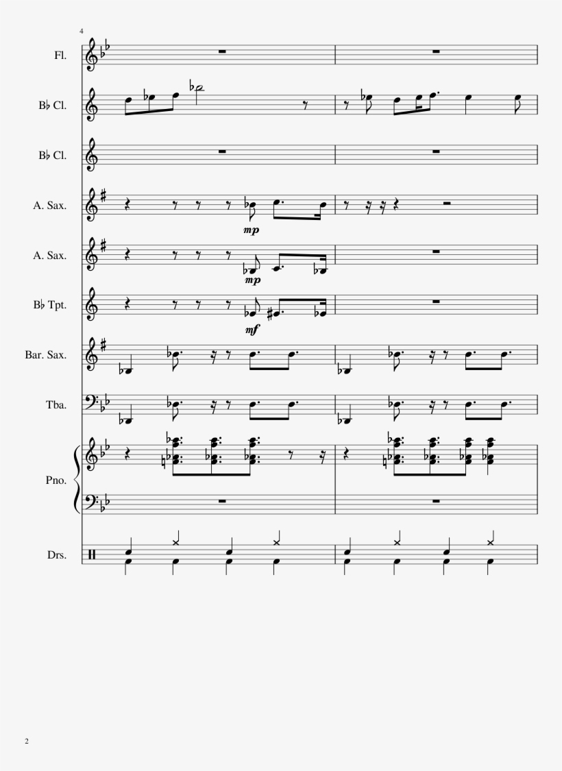 Orange Peel To Koi No Aji Sheet Music 2 Of 26 Pages - Euphonium Sheet Music Skeletons In The Closet, transparent png #2148150