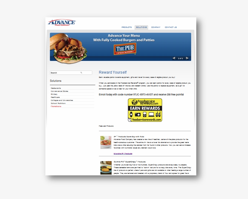 Advance Foods Promotions Page - Web Page, transparent png #2148321