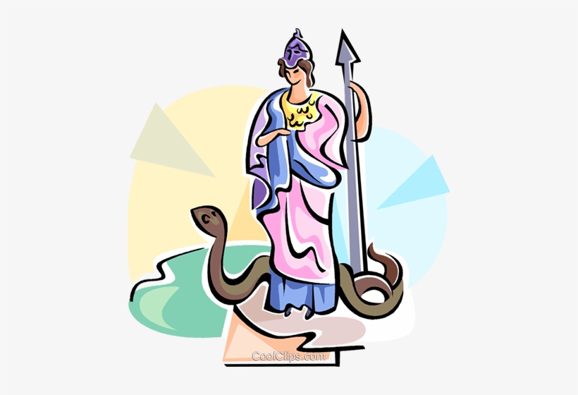 Greek Mythology Athena Royalty Free Vector Clip Art - Greek Mythology Clipart Png, transparent png #2148480