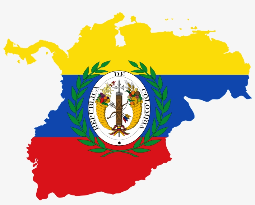 Open - Gran Colombia Flag Map, transparent png #2148765