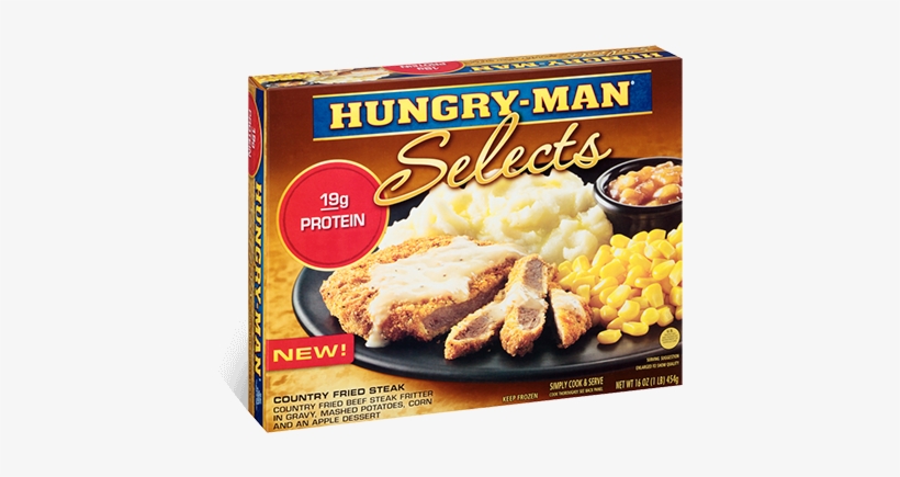 Country Fried Steak - Hungry Man Select Dinners, transparent png #2148767