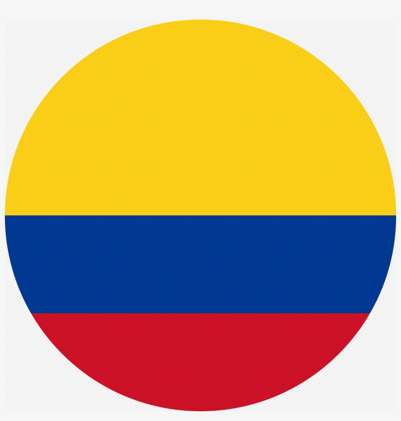 Rounded Flat Country Collection - Colombia Flag Icon Png, transparent png #2148769