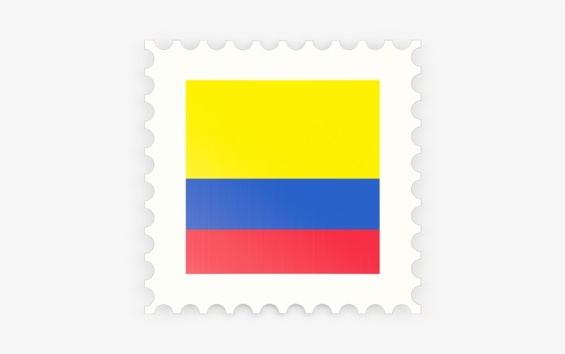 Illustration Of Flag Of Colombia - Colombian Postage Stamp Flag, transparent png #2148819